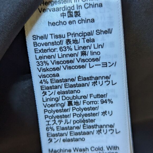 J. Crew Linen Blend Desk to Drinks Gold Button Midi Dress Sz 8 NWT - Picture 7 of 16